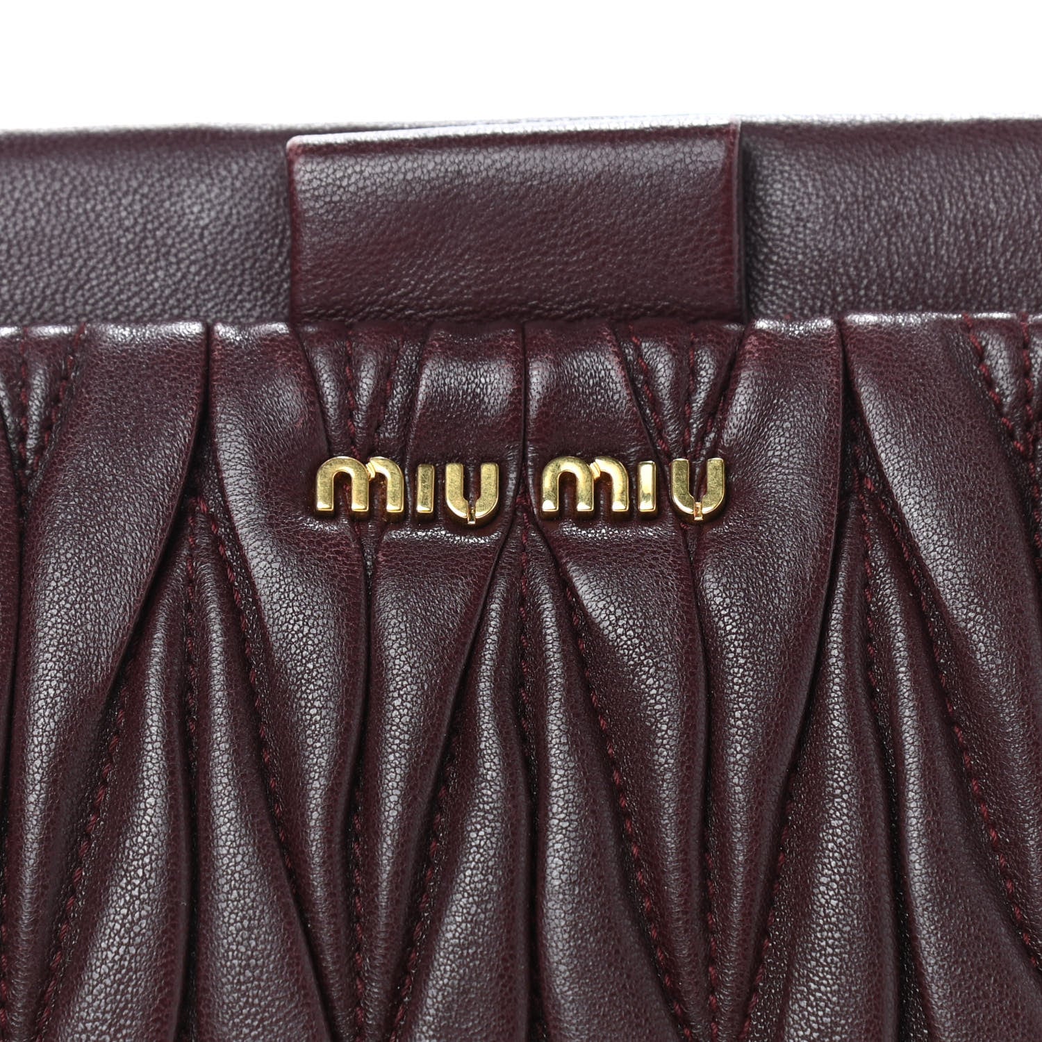 Miu Miu Nappa Matelasse Crossbody Clutch Granato 11 of 12