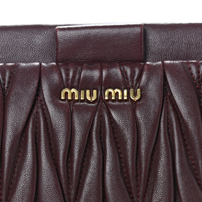 Miu Miu Nappa Matelasse Crossbody Clutch Granato 11 of 12