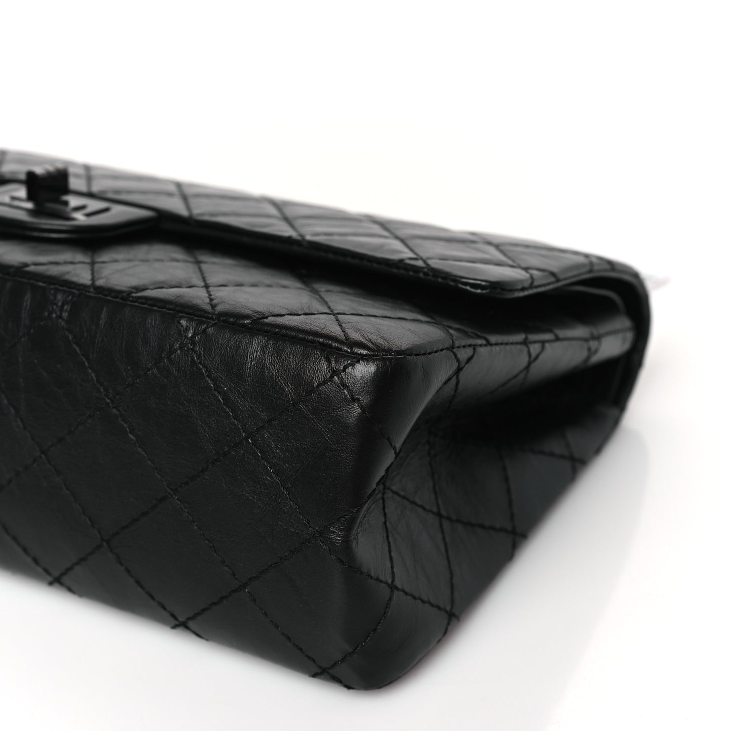 Aged Calfskin Quilted 2.55 Reissue 226 Flap So Black