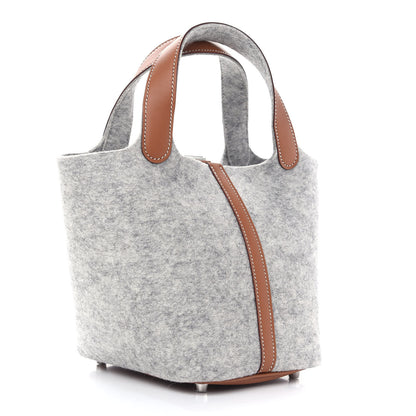 Hermes Feutre Swift Picotin Lock 18 PM Gris Clair Gold 3 of 9