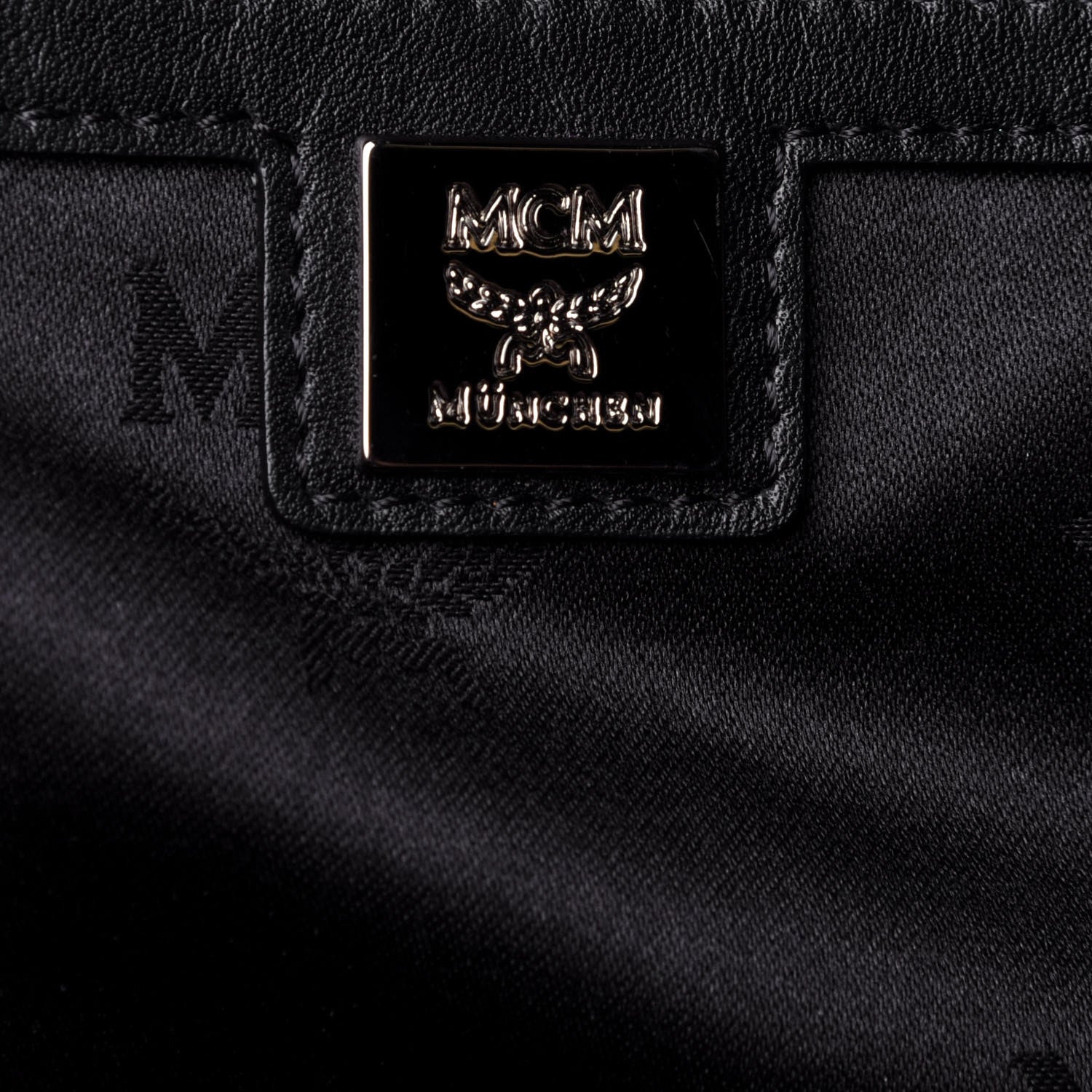 MCM Smooth Calfskin Camo Studded Weekender Bag Black 6 of 11