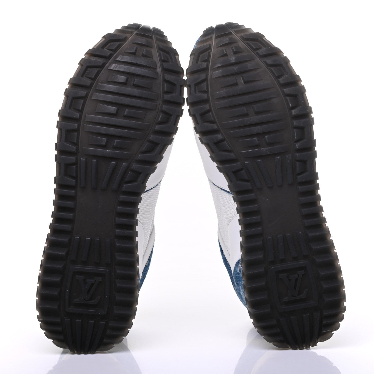 Louis Vuitton Calfskin Monogram Denim Run Away Sneakers 38 White 5 of 11
