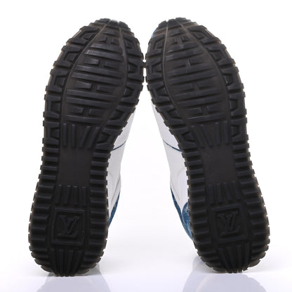 Louis Vuitton Calfskin Monogram Denim Run Away Sneakers 38 White 5 of 11