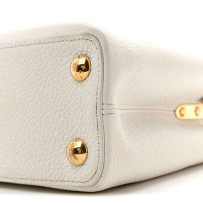 Louis Vuitton Taurillon Chain Capucines BB Gypsy Snow 9 of 12