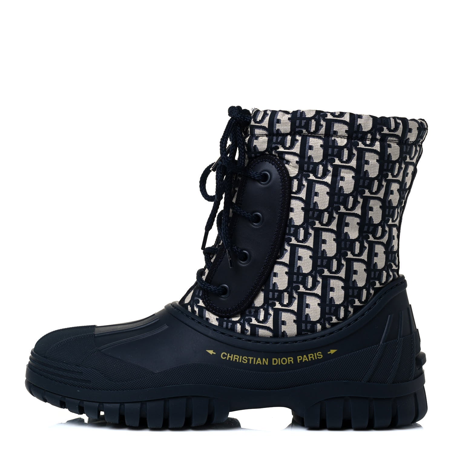 Christian Dior Oblique Nylon D-Venture Boots 38.5 Deep Blue 1 of 5