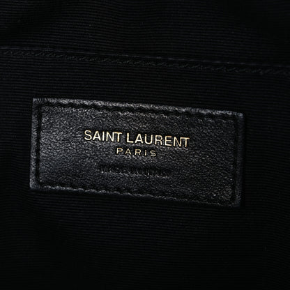 Saint Laurent Calfskin Matelasse Monogram Lou Camera Bag Deep Marine 6 of 10