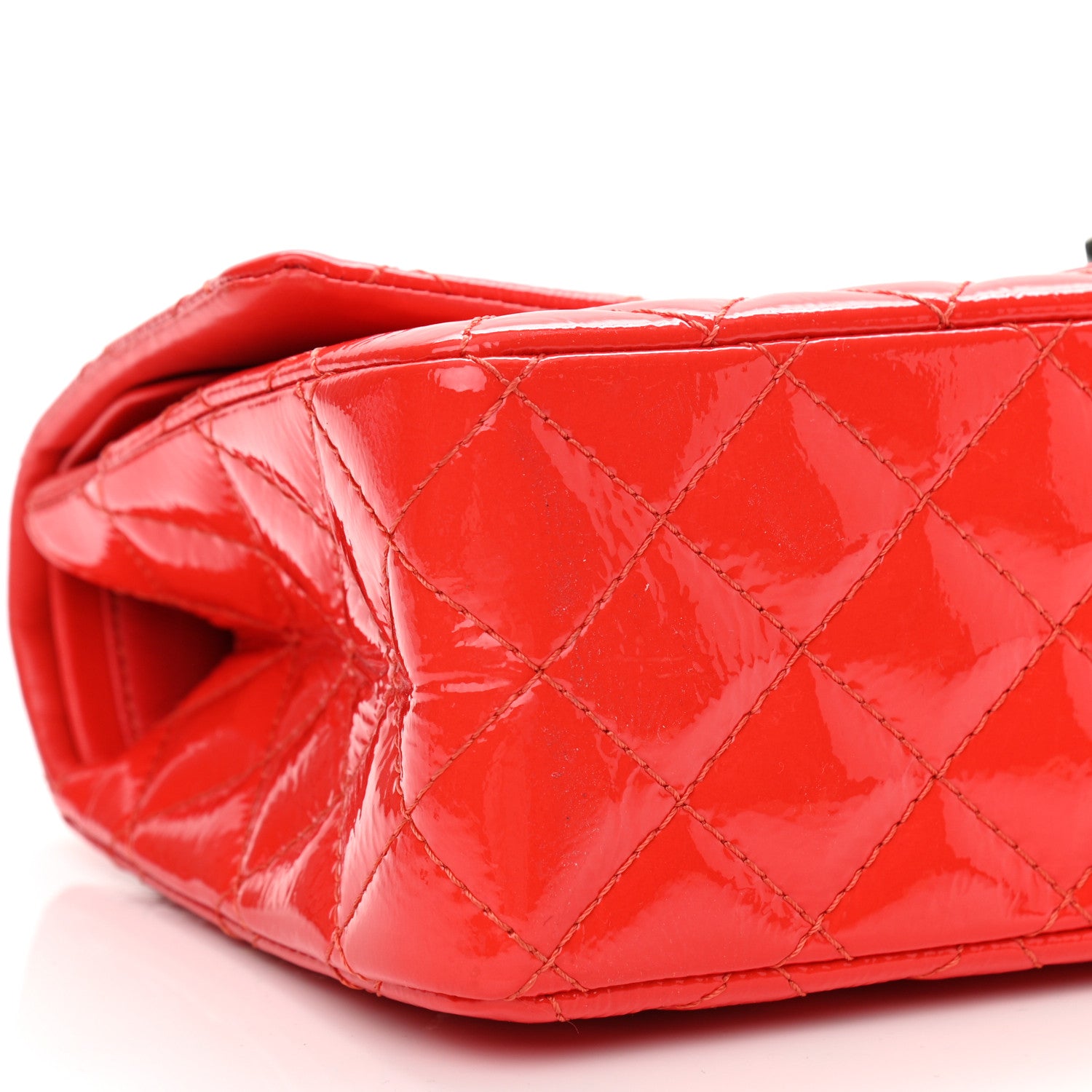 Chanel Distressed Patent Quilted 2.55 Reissue 226 Flap Red 8 of 15