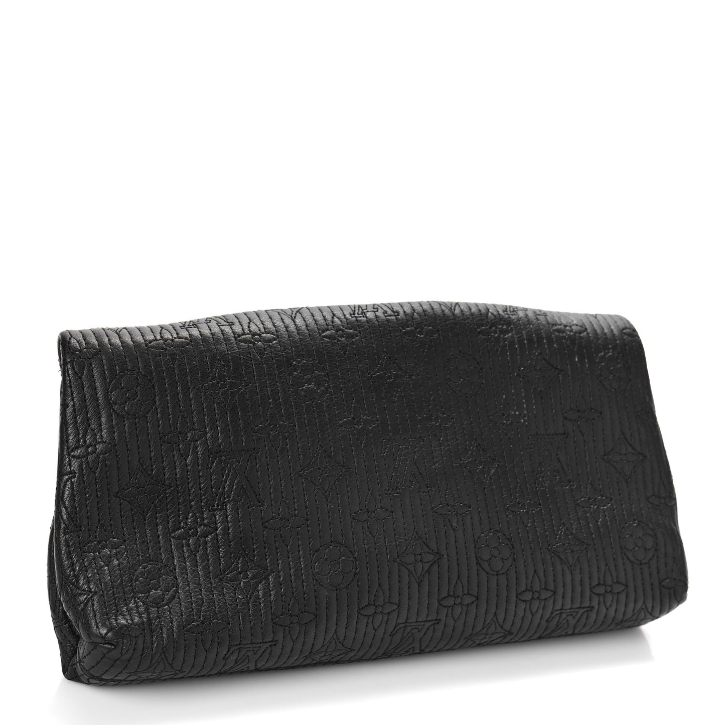 Calfskin Quilted Monogram Altair Clutch Black