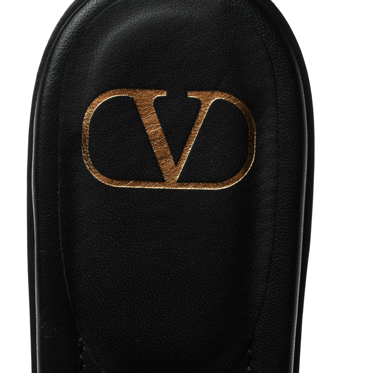 Valentino Garavani Calf Hair Leopard Print VLogo Flat Slide Sandals 37 Black 7 of 9