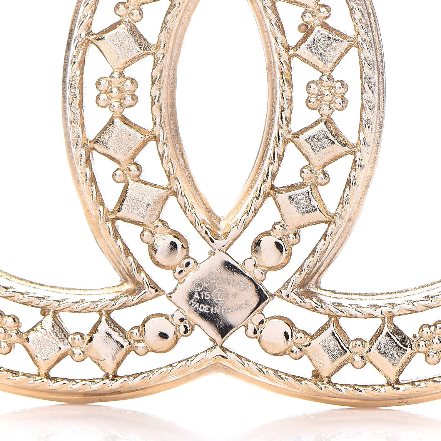 Chanel Metal CC Brooch Light Gold 4 of 5