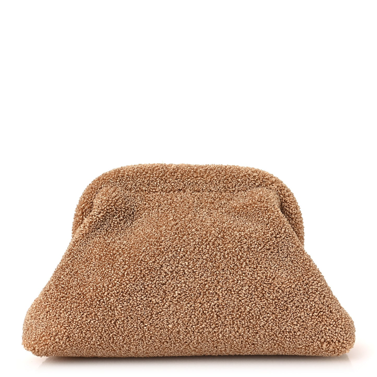 Textured Fabric Mira Clutch Natural