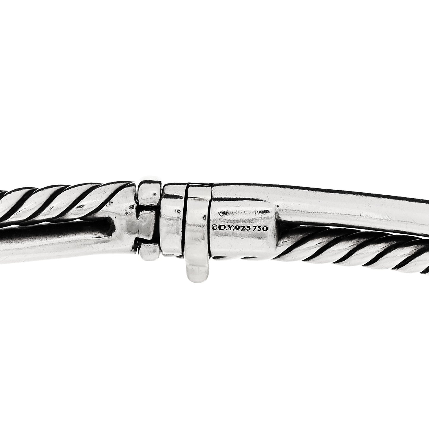 Sterling Silver 18K Yellow Gold Two Row Buckle Bracelet