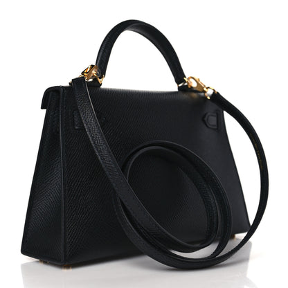 Hermes Epsom Mini Kelly Sellier 20 Black 3 of 10