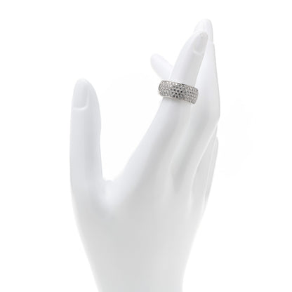 Cartier 18K White Gold Diamond 5 Row Half Paved Band Ring 50 5.25 2 of 4