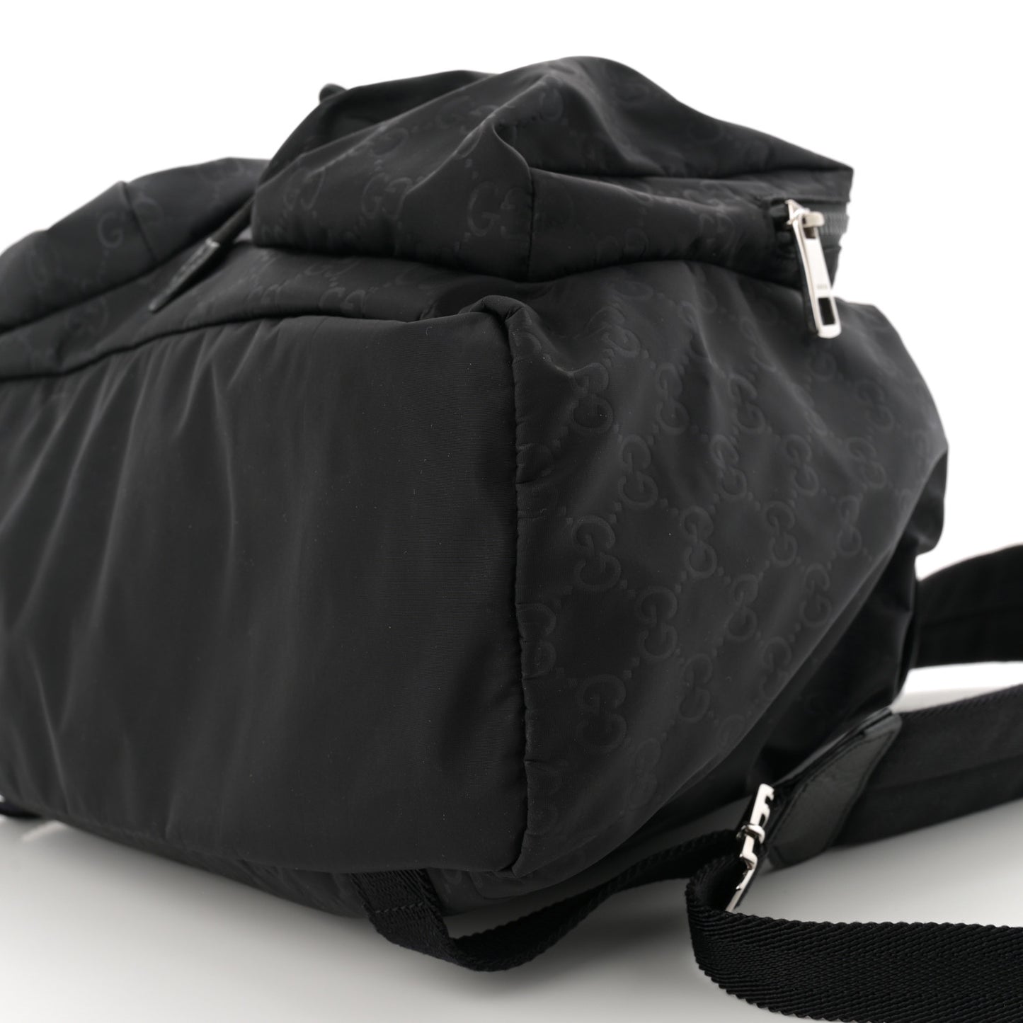 Nylon Monogram Medium Light Single Buckle Backpack Black