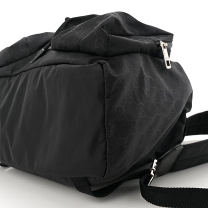 Gucci Nylon Monogram Medium Light Single Buckle Backpack Black 10 of 11