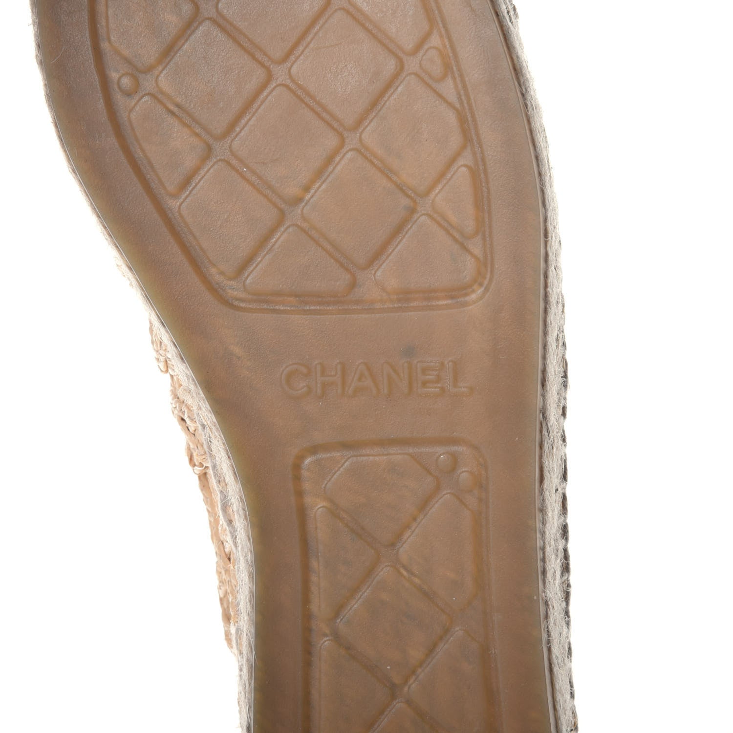 Chanel Raffia Fabric CC Espadrilles 41 Beige Black 6 of 8