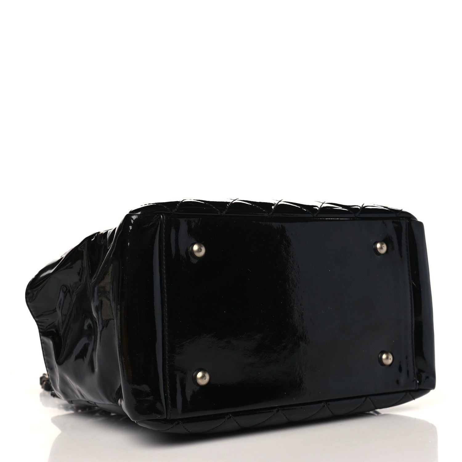 Chanel Patent Quilted Petit Timeless Tote PTT Black 4 of 10