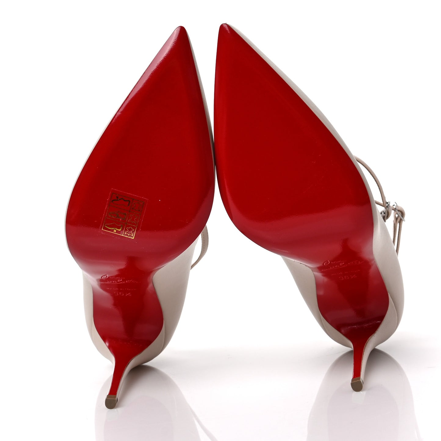 Nappa Conclusive 100 Ankle Strap Pumps 36.5 Leche
