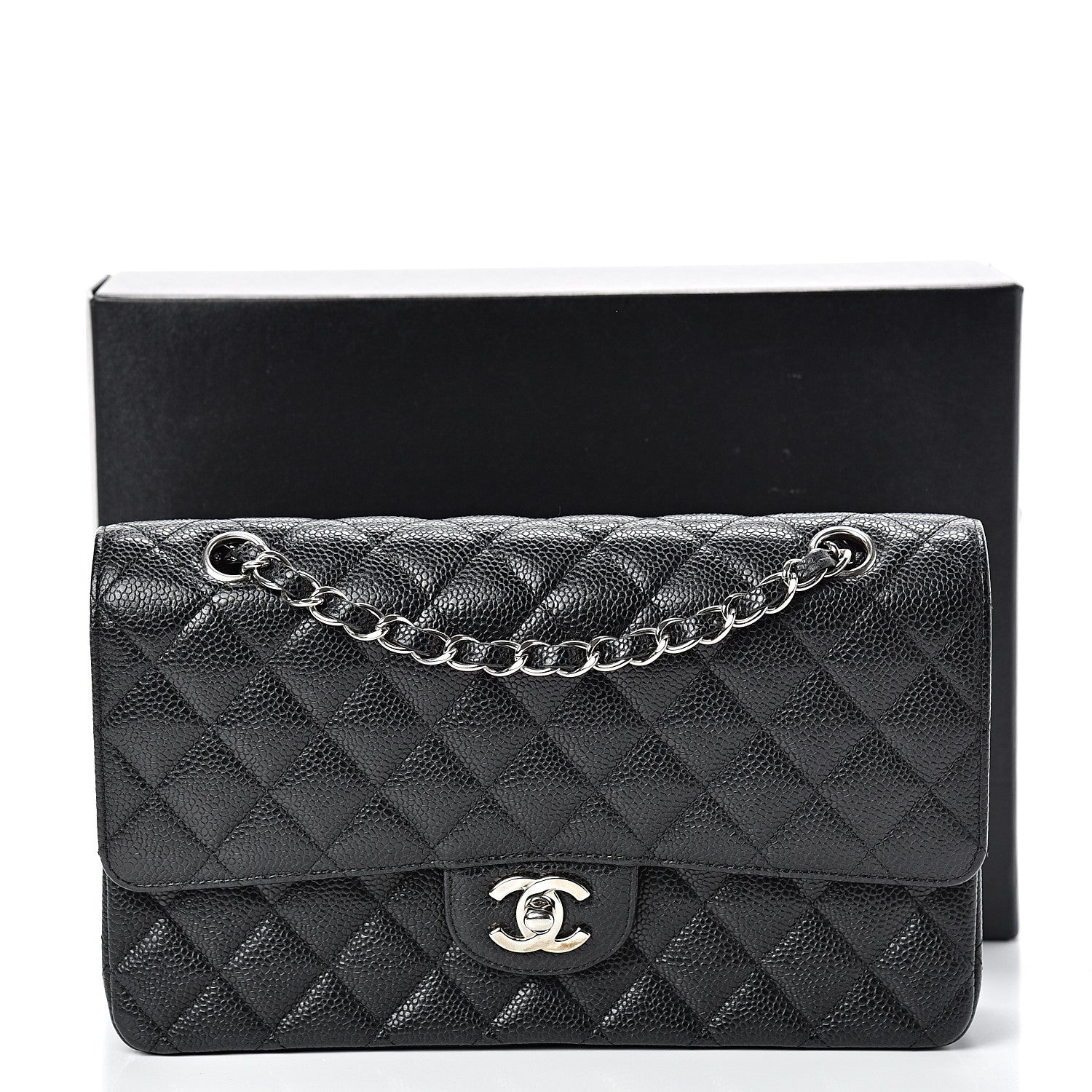 Chanel Caviar Quilted Medium Double Flap Black 13 of 13