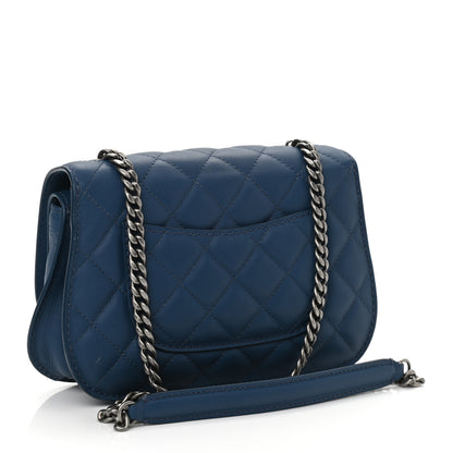 Chanel Lambskin Quilted Small Natural CC Flap Navy 2 of 10