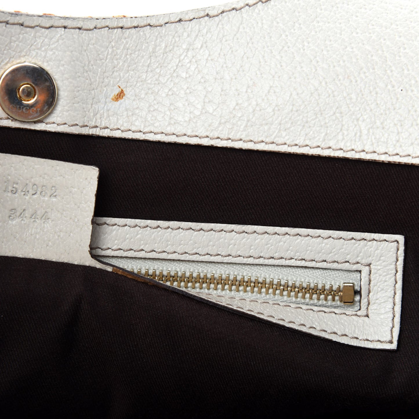 Monogram Medium Charmy Shoulder Bag Off White