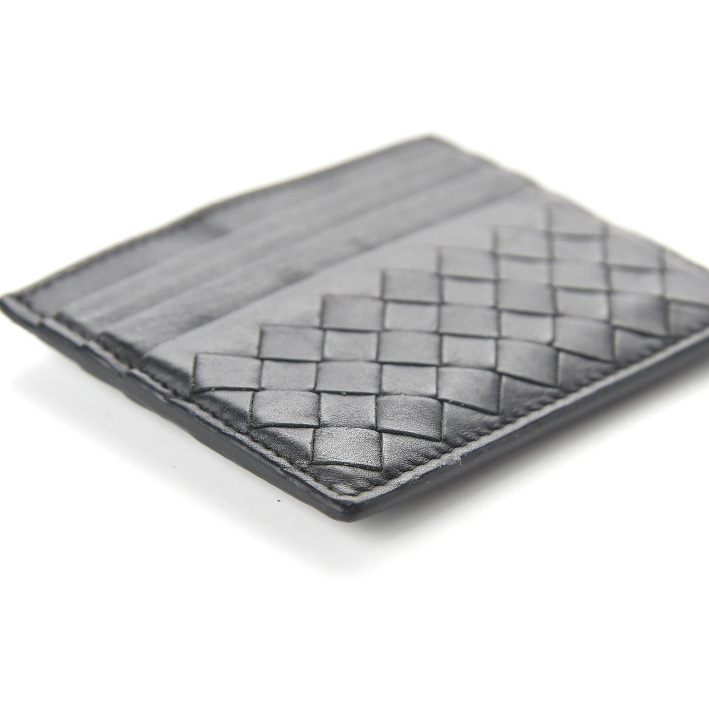 Nappa Intrecciato Card Holder Black