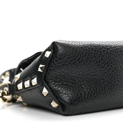 Valentino Garavani Pebbled Calfskin Mini Rockstud Crossbody Bag Black 8 of 11