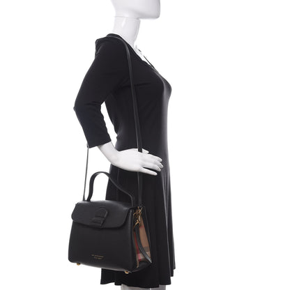 Burberry Derby Calfskin House Check Small Camberley Black 2 of 9