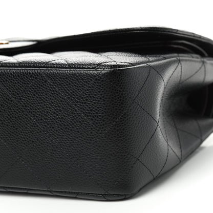 Chanel Caviar Quilted Jumbo Double Flap Black 7 of 9