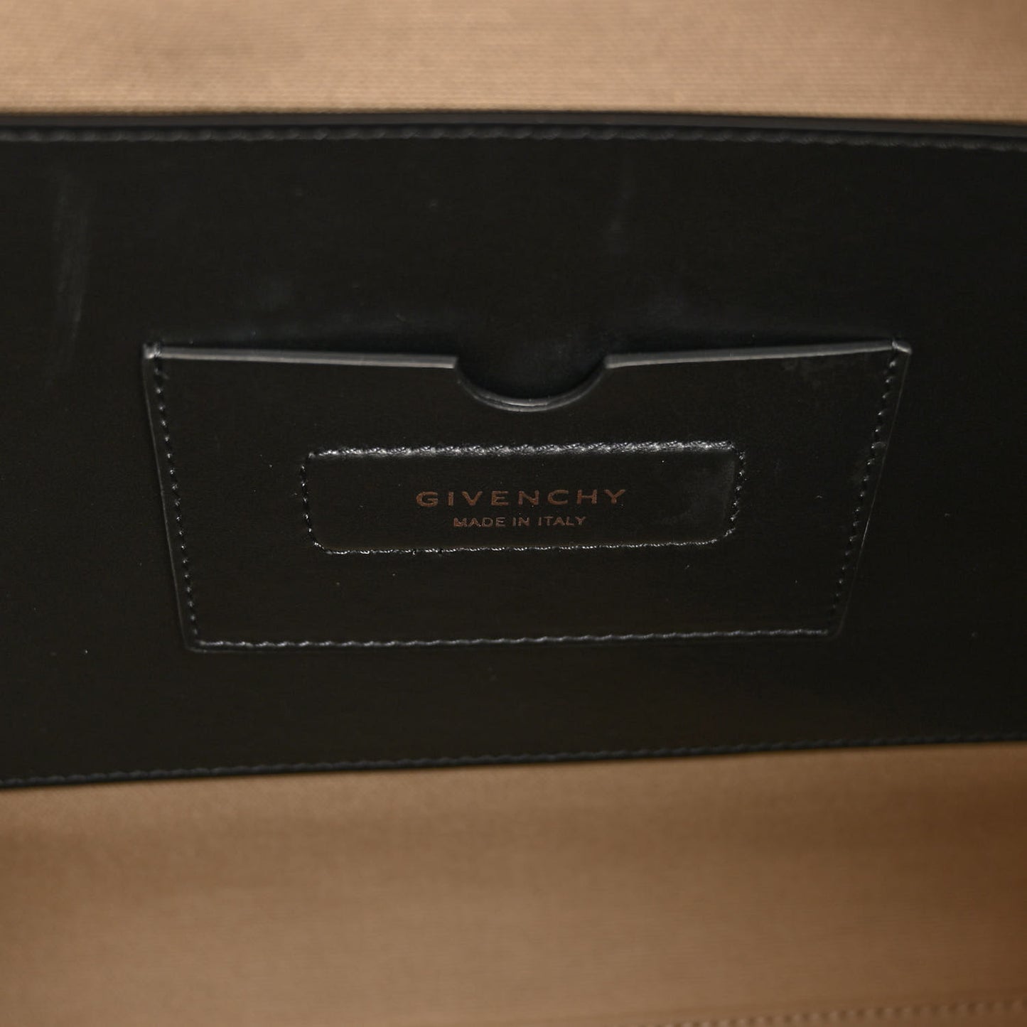 Calfskin Antigona Large Soft Clutch Black White