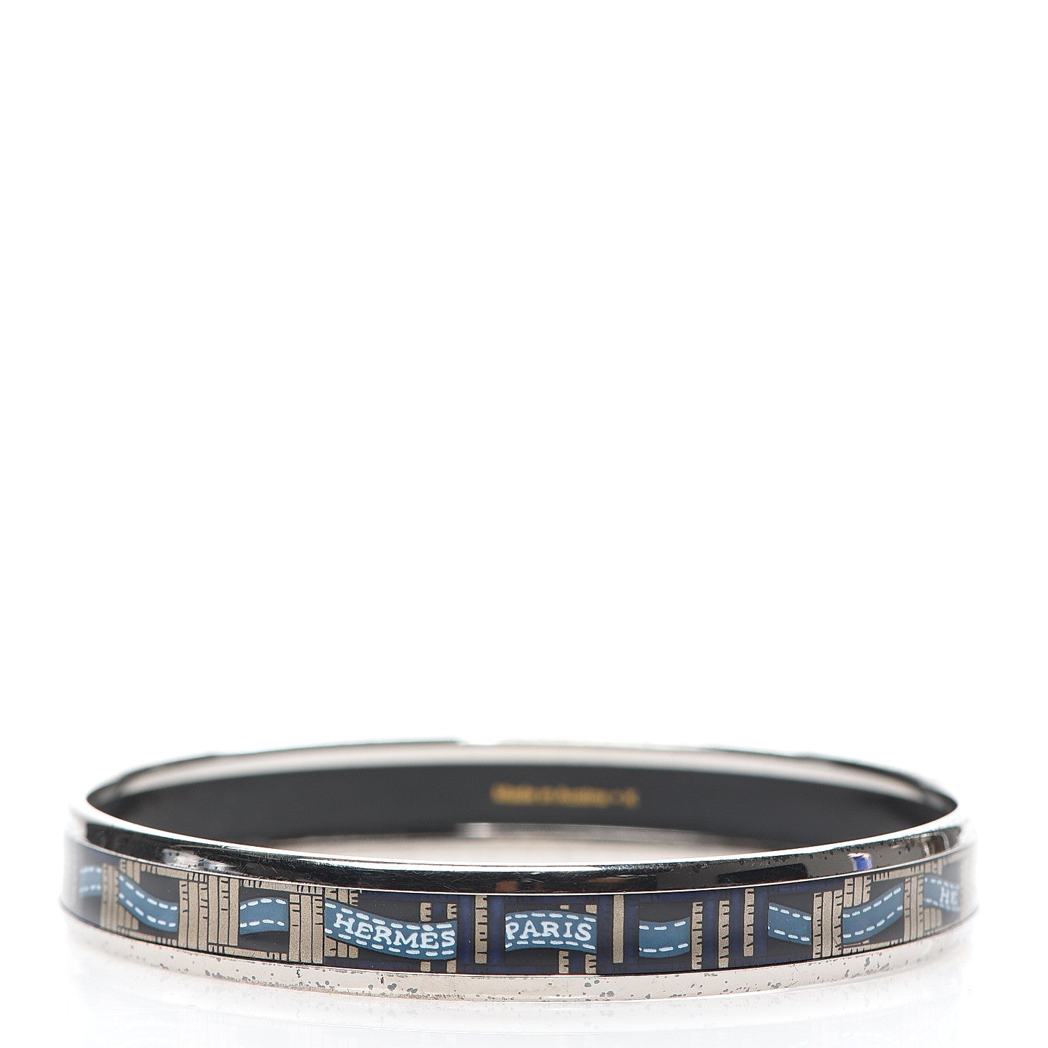 Hermes Enamel Printed Narrow Ribbon Bracelet 62 2 of 4