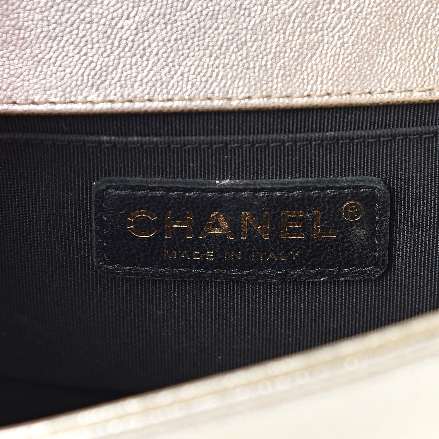 Chanel Metallic Goatskin Calfskin Small Boy Flap Gold Black 6 of 12
