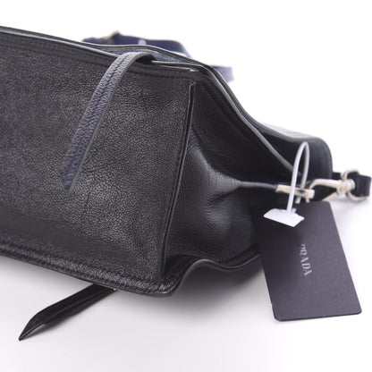 Prada Glace Calf Etiquette Flap Inchiostro Astrale 9 of 9