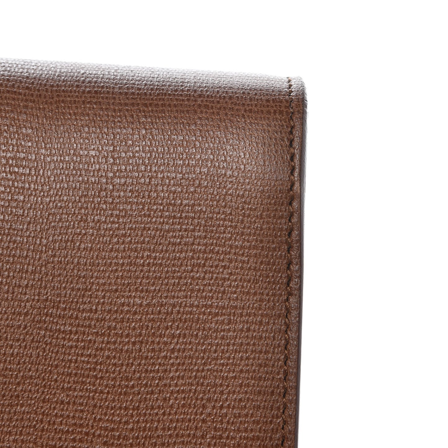 Textured Leather ChYc Clutch Brown