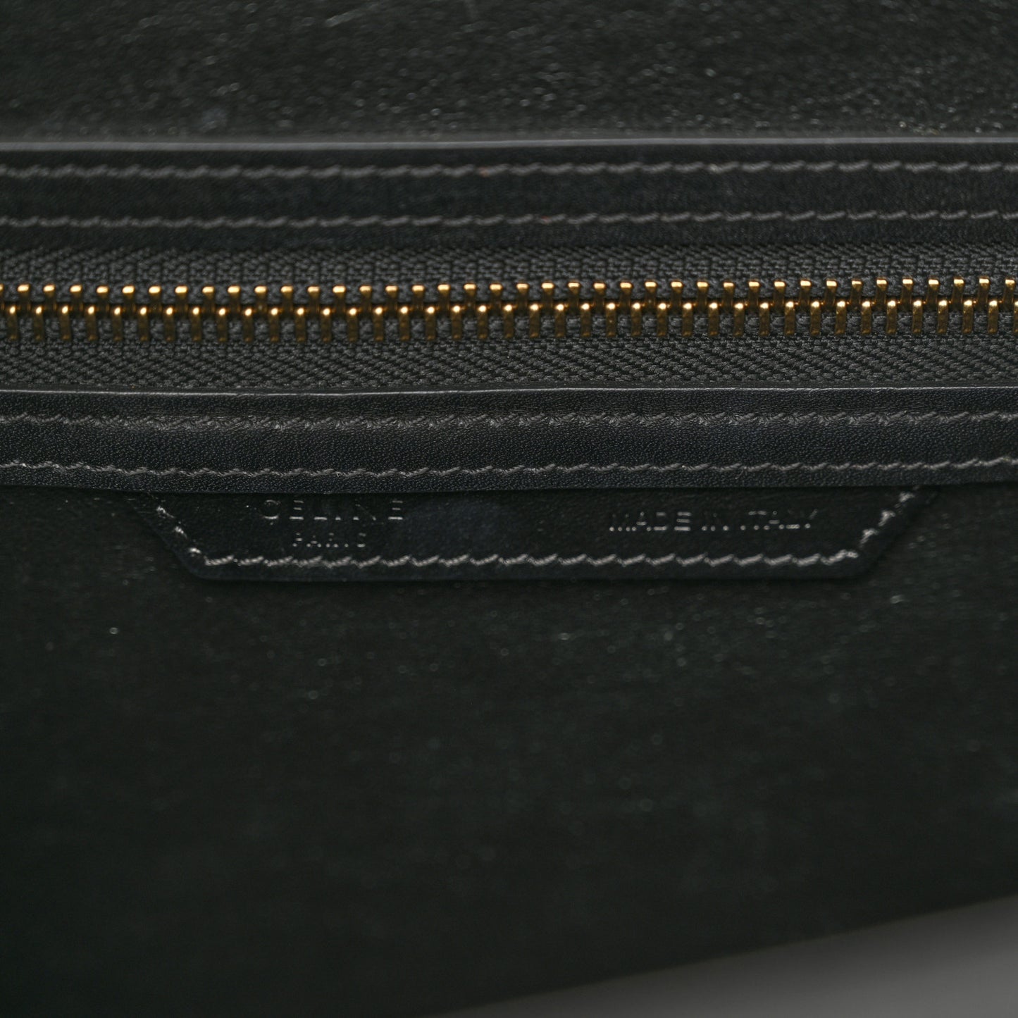 Drummed Calfskin Suede Tri-color Micro Luggage Almond