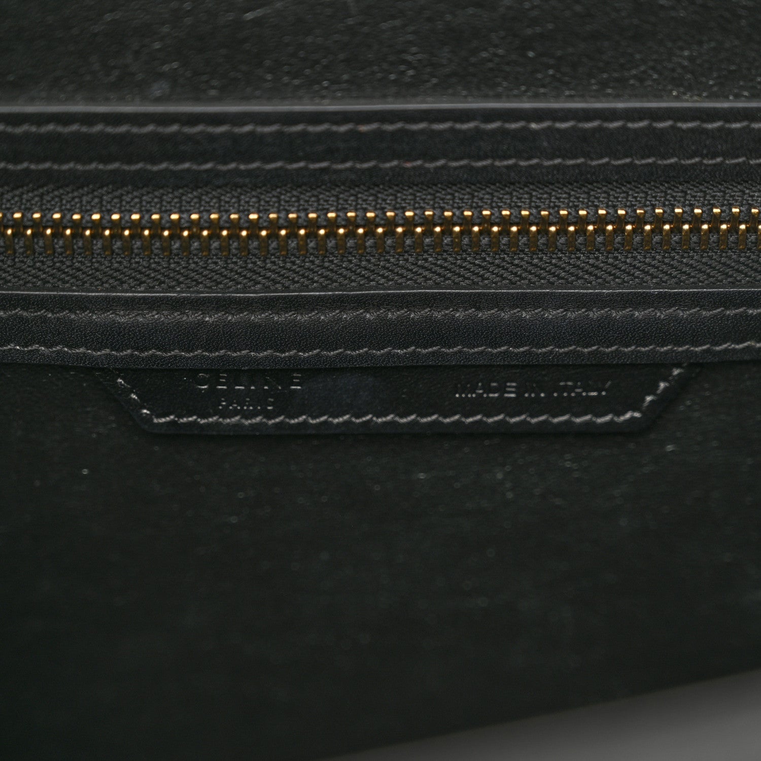 Celine Drummed Calfskin Suede Tri-color Micro Luggage Almond 6 of 12