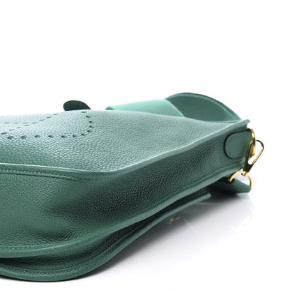 Hermes Taurillon Clemence Evelyne III PM Vert Vertigo 6 of 10