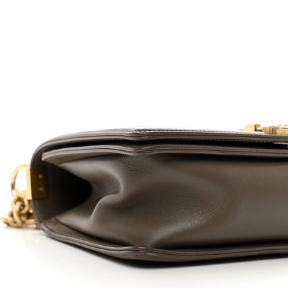 Chanel Calfskin Quilted Medium Boy Flap Dark Beige 9 of 12