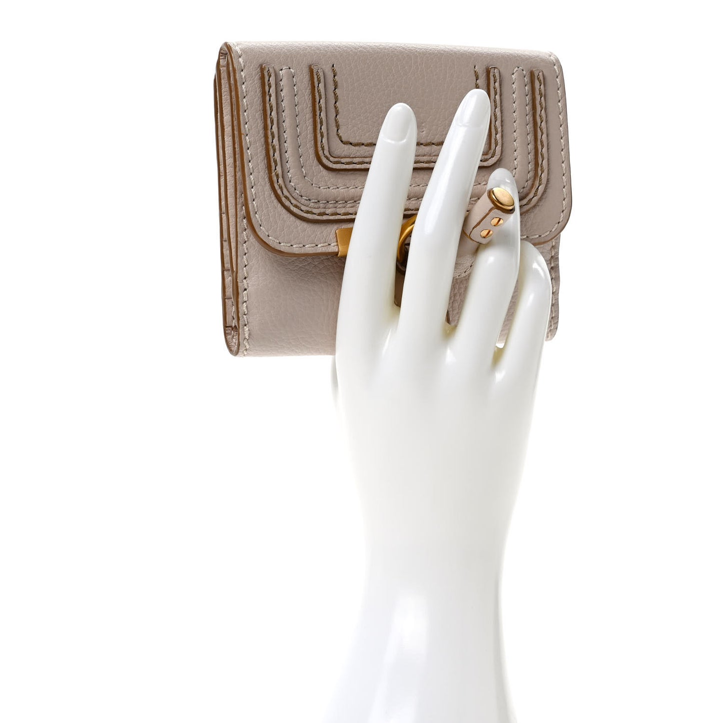 Grained Calfskin Marcie Square Wallet