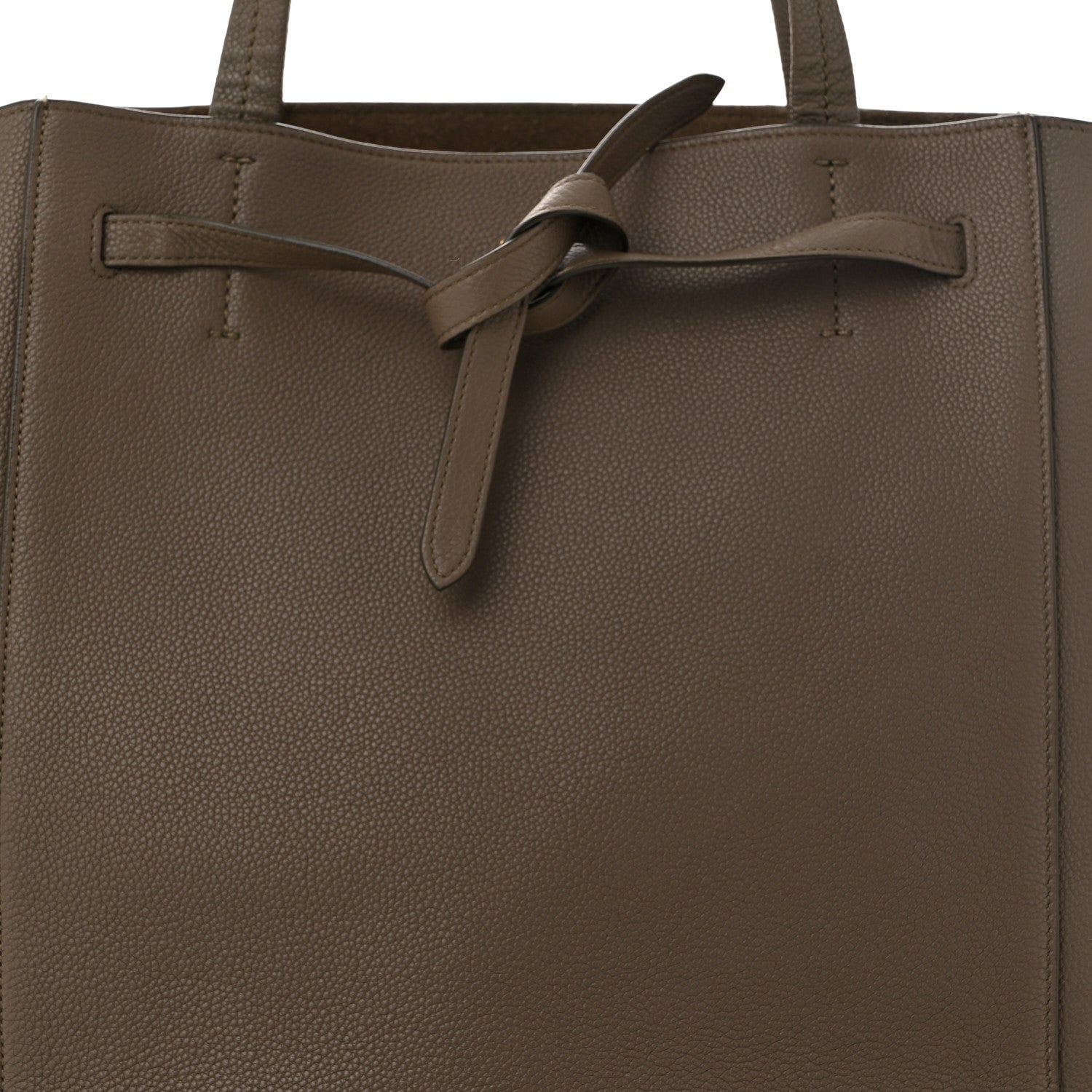 Celine Soft Grained Calfskin Small Belt Cabas Phantom Taupe 8 of 10