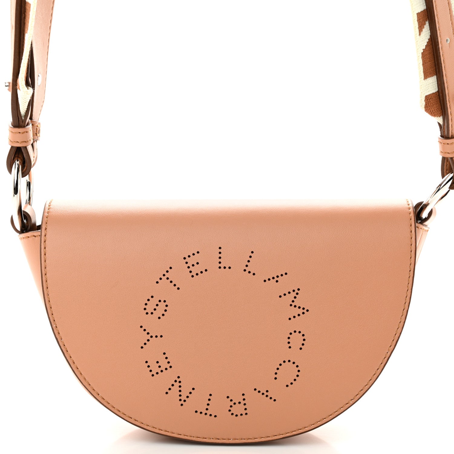 Stella McCartney Eco Soft Alter Nappa Perforated Logo Mini Marlee Nude 7 of 9