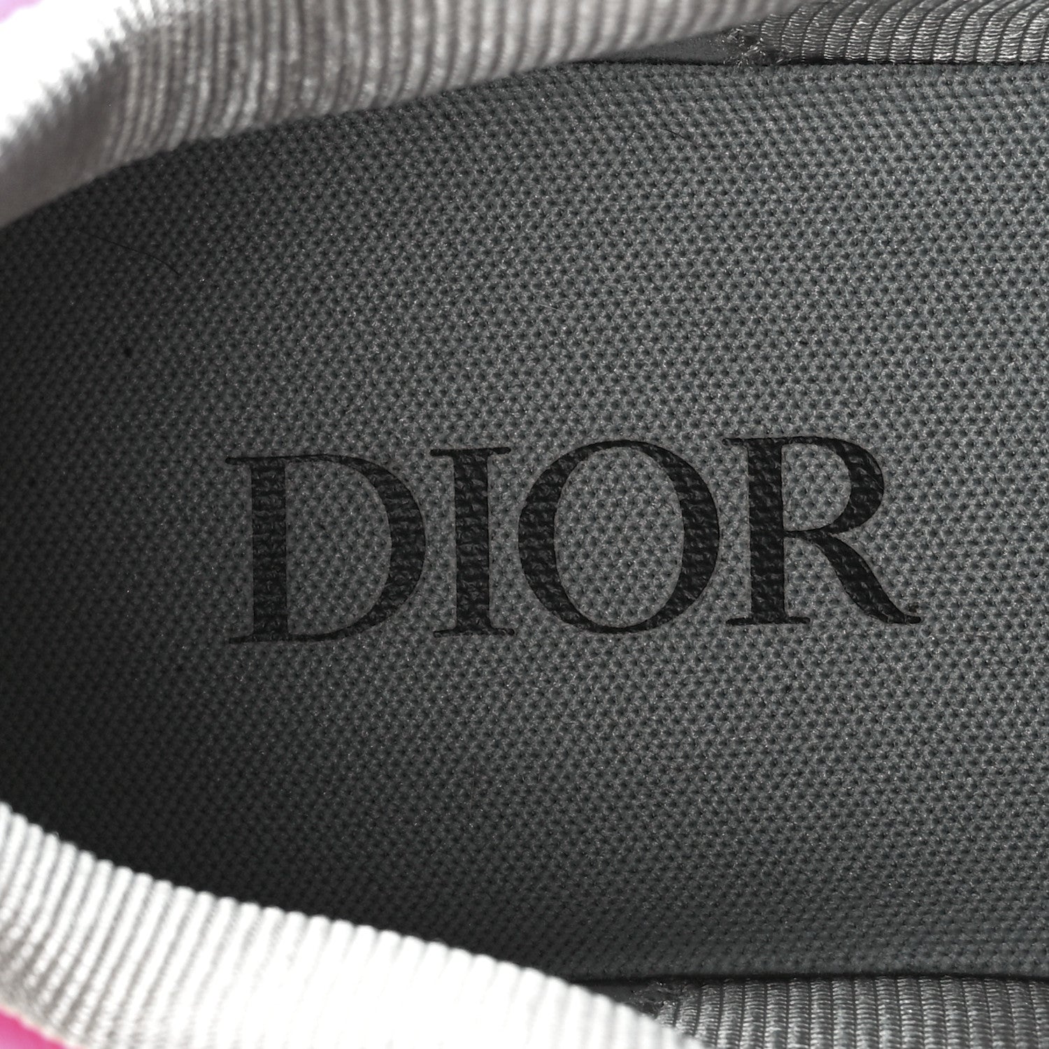 Christian Dior Smooth Calfskin Oblique Galaxy Perforated Mens B27 Low Top Sneakers 40 White Neon Pink 7 of 9