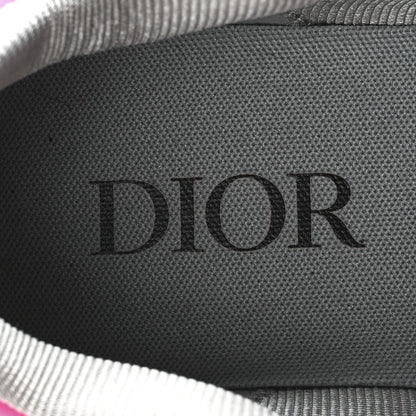 Christian Dior Smooth Calfskin Oblique Galaxy Perforated Mens B27 Low Top Sneakers 40 White Neon Pink 7 of 9