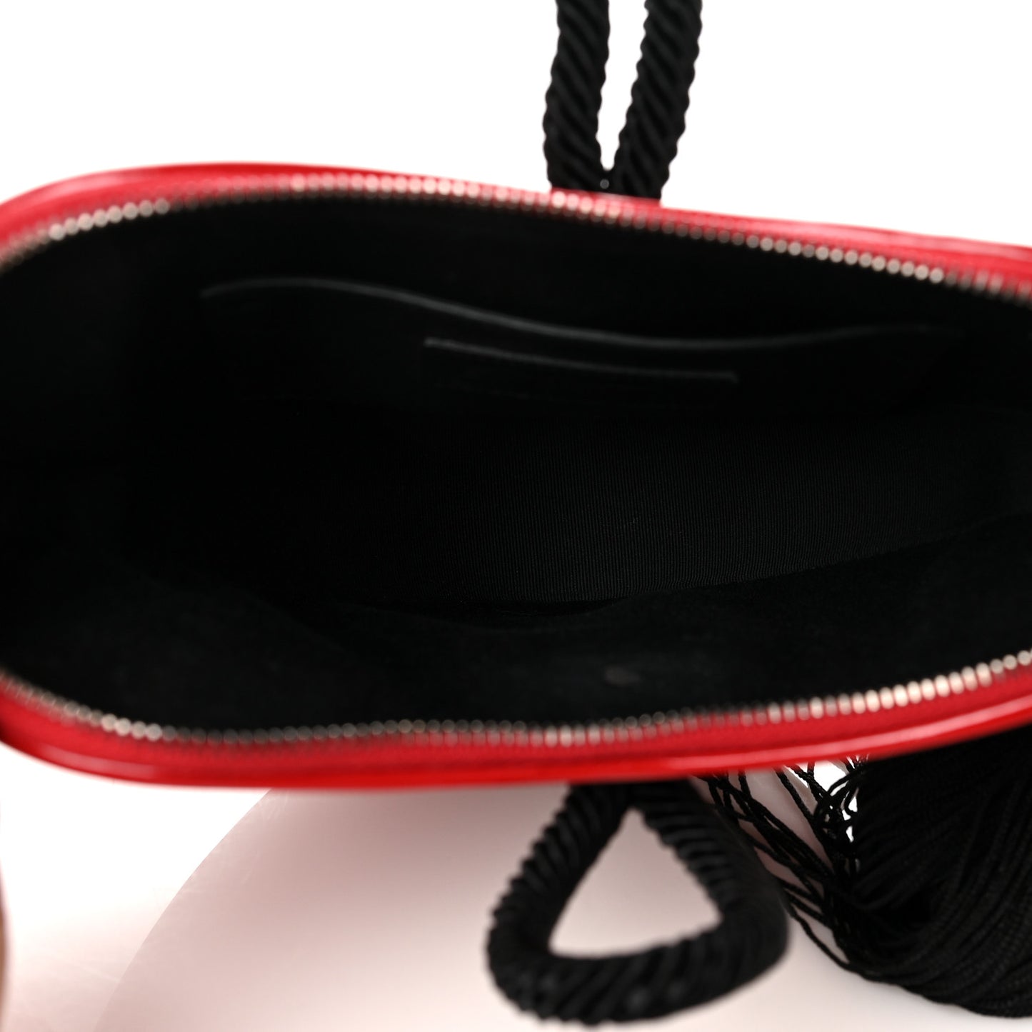 Patent Crocodile Embossed Sac Coeur Heart Shaped Clutch Red