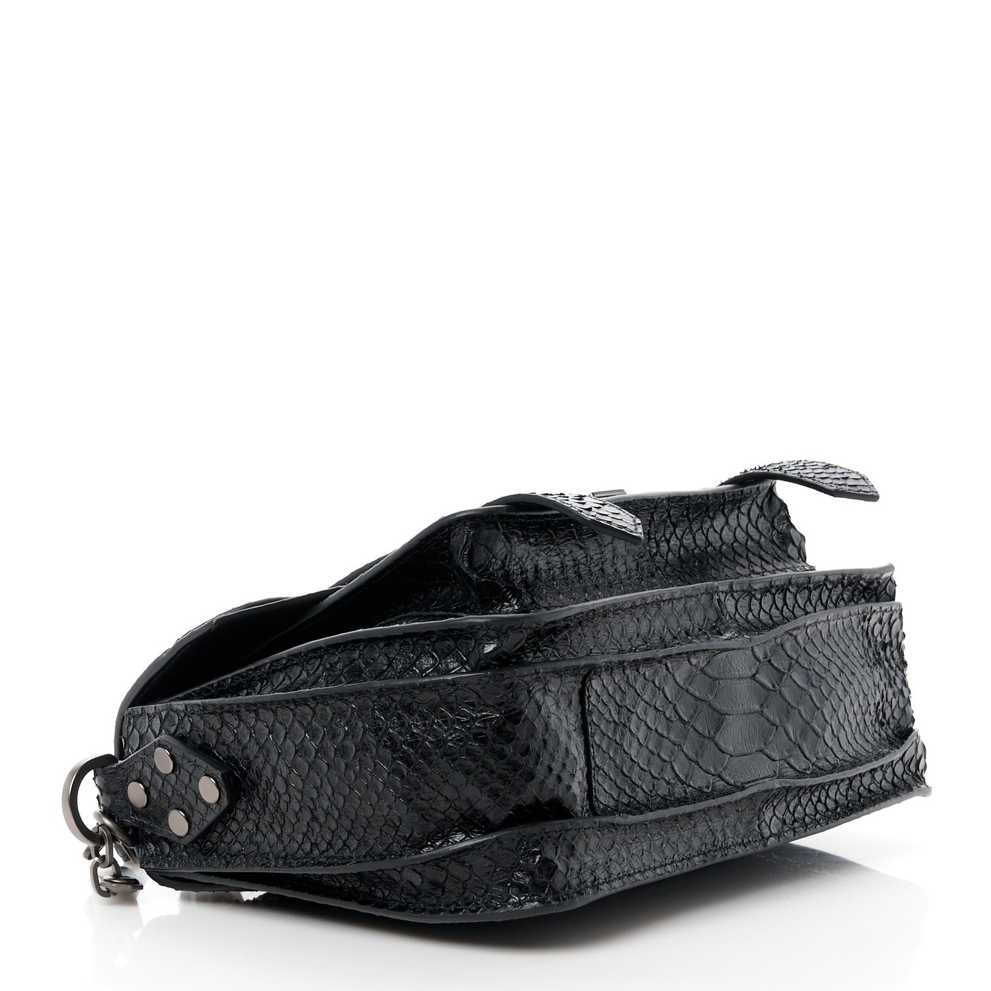 PROENZA SCHOULER Snakeskin Tiny PS1 Satchel Black