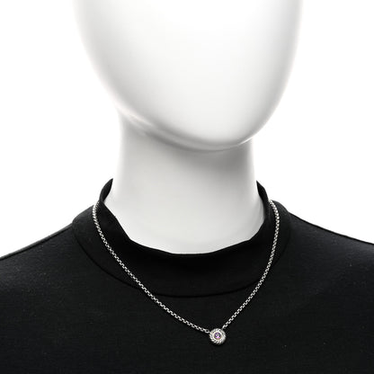 David Yurman Sterling Silver 14K Yellow Gold Amethyst Cookie Necklace 2 of 6