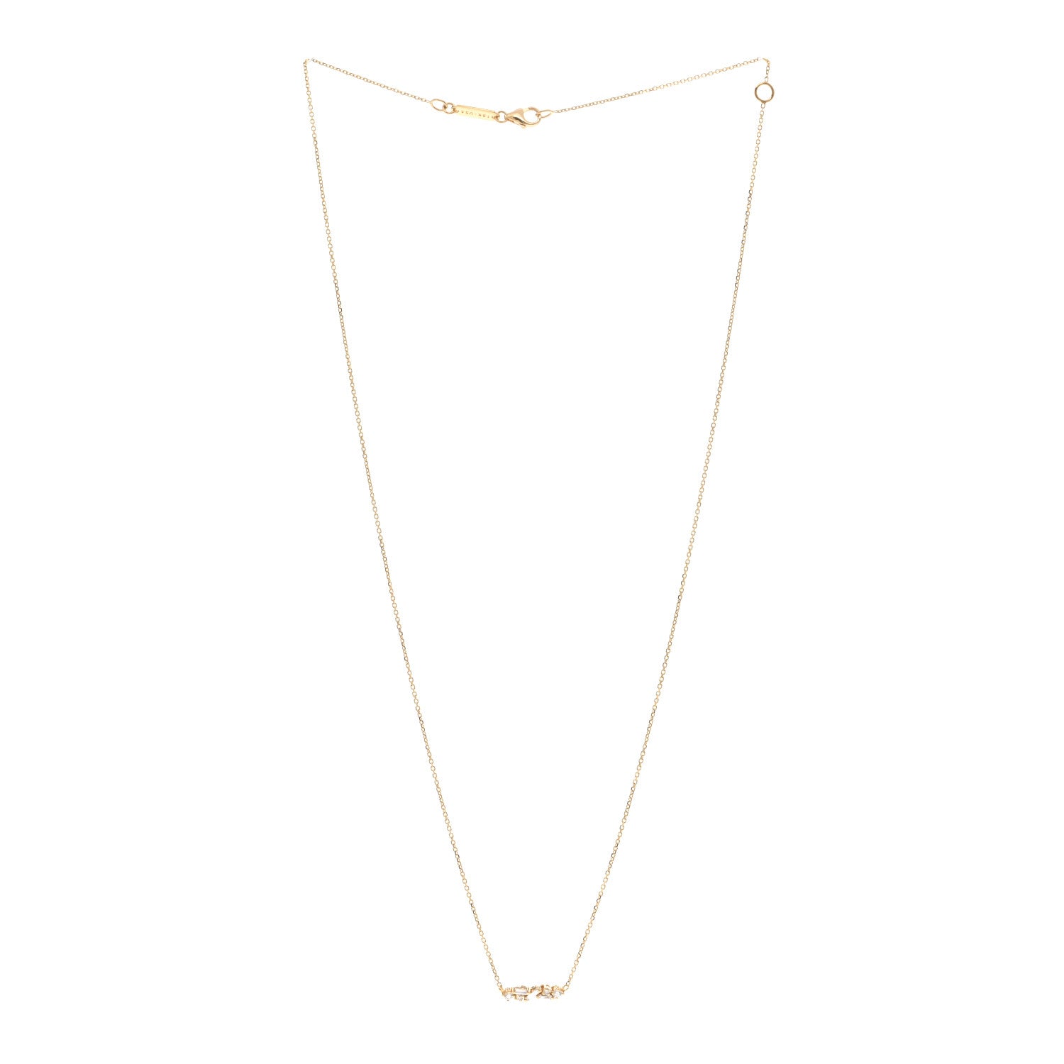 Suzanne Kalan SUZANNE KALAN 18K Yellow Gold Diamond Frenzy Mini Bar Necklace 3 of 4
