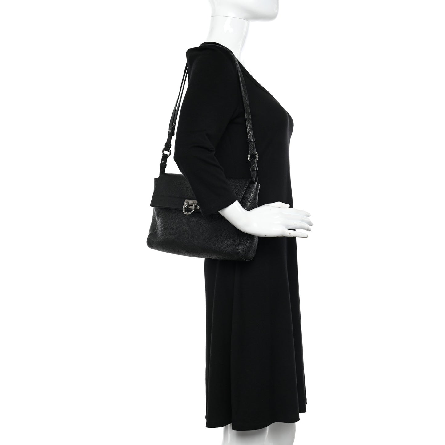 Calfskin Abbey Crossbody Black