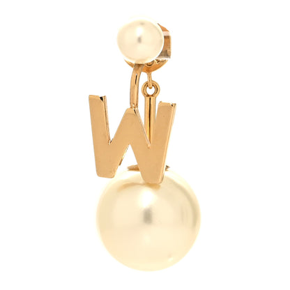 Christian Dior Pearl My ABCDior W Tribale Earring Gold 1 of 4